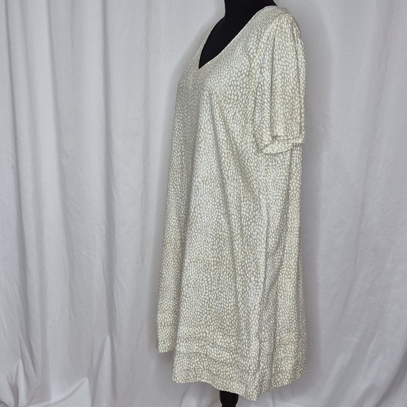 Nicole Miller Original Linen Blend Short Sleeve Popover Shift Dress - Size XL - Picture 4 of 11